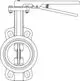 Absperrklappe von IMI Hydronic Engineering mit einem flachen Gehäuse und einem Hebelmechanismus zur Steuerung der Durchflussmenge.